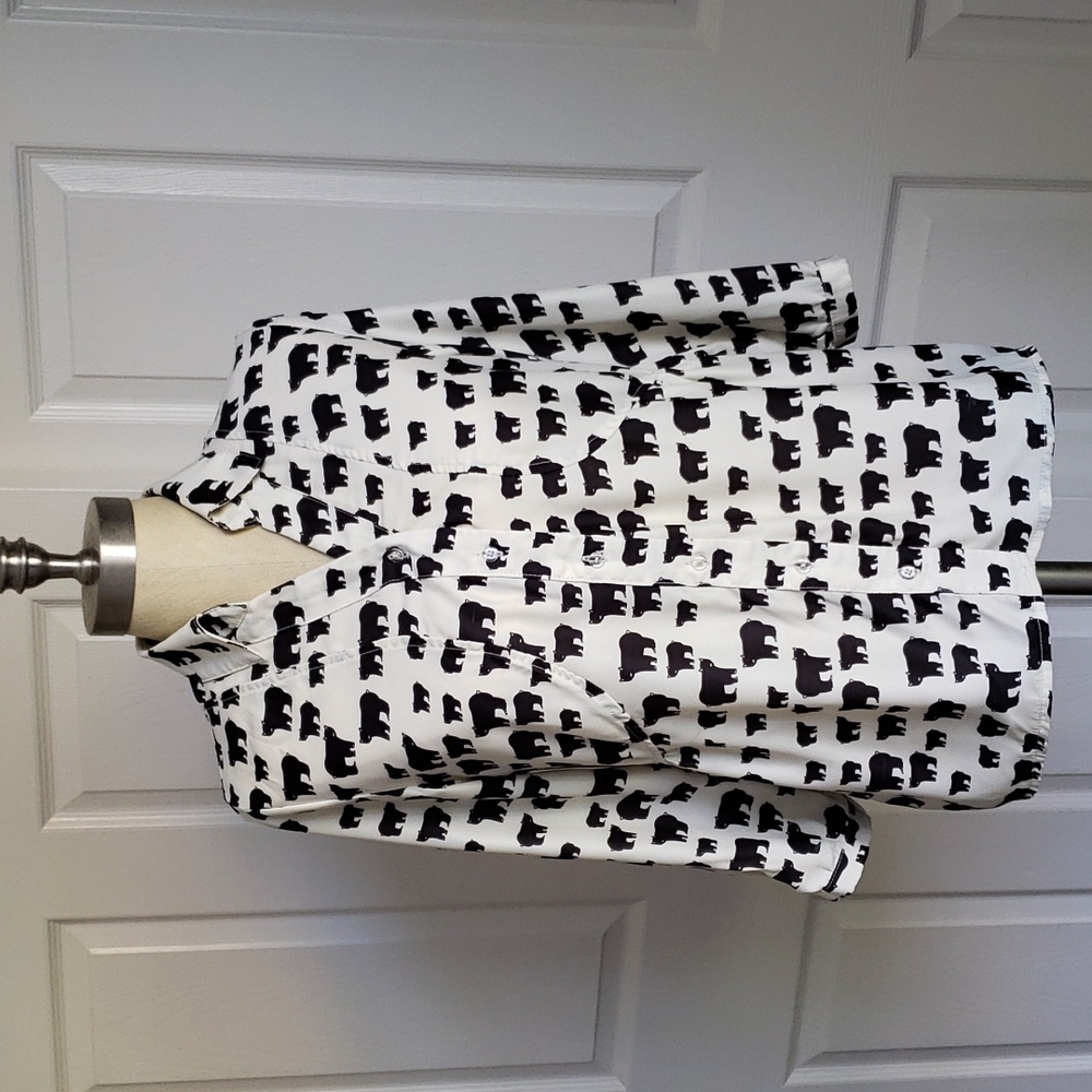 Bear print blouse